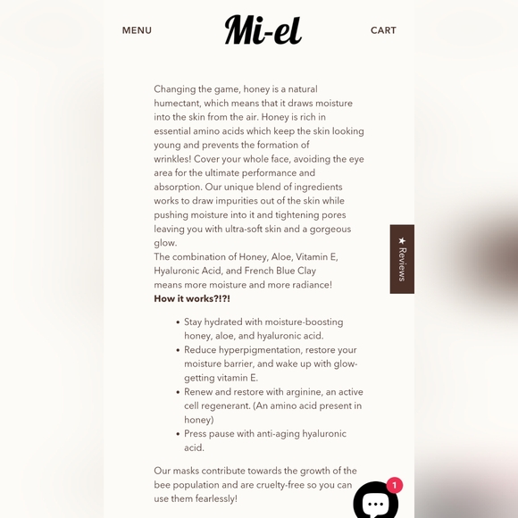 5/75$ MI-EL SKINCARE Honey Infused Hydration Mask - Picture 3 of 9